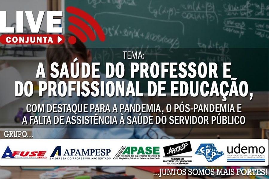 Live conjunta: A saúde do professor e do profissional de educação
